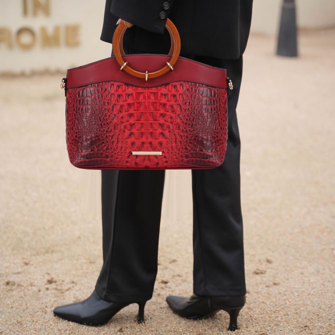 MKF Collection Phoebe Faux Crocodile Embossed Vegan Leather Women Tote with Wristlet Wallet Bag by Mia k - Image 20
