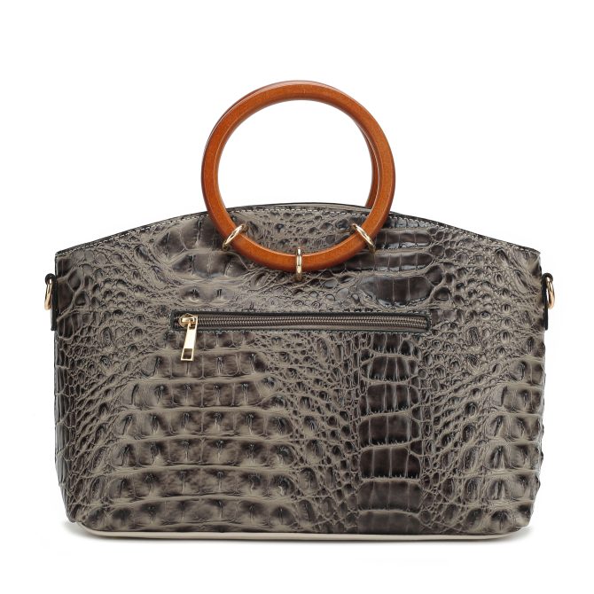MKF Collection Phoebe Faux Crocodile Embossed Vegan Leather Women Tote with Wristlet Wallet Bag by Mia k - Image 51