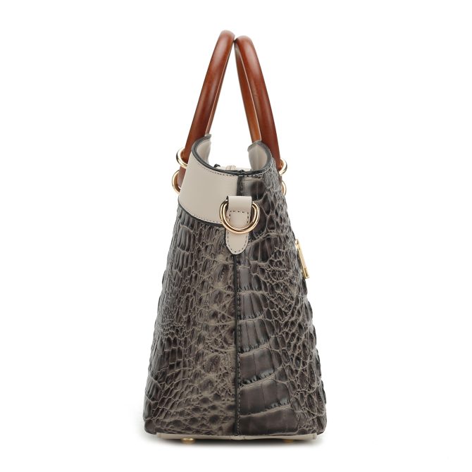 MKF Collection Phoebe Faux Crocodile Embossed Vegan Leather Women Tote with Wristlet Wallet Bag by Mia k - Image 43