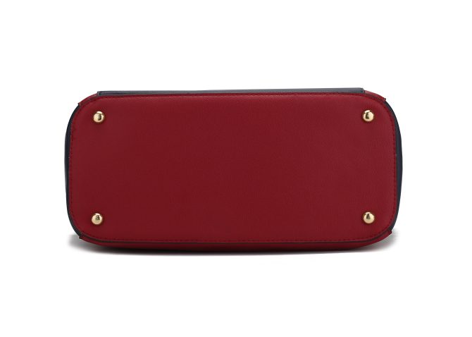 MKF Collection Rochelle Vegan Color Block Vegan Leather Women's Tote Bag with Wristlet by Mia k - Image 8