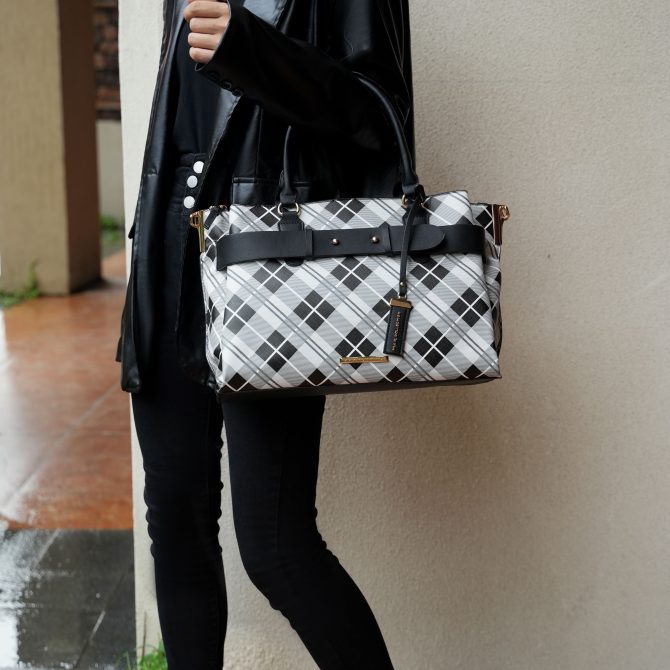MKF Collection Coleen Vegan Leather Women Plaid Satchel Bag by Mia k - Image 30