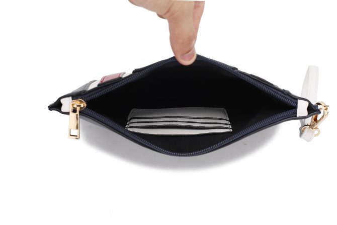 MKF Collection Rochelle Vegan Color Block Vegan Leather Women's Tote Bag with Wristlet by Mia k - Image 23