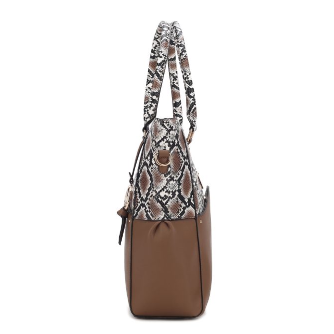 MKF Collection Iris Snake Embossed Vegan Leather Women Tote Bag with matching Wristlet Pouch by Mia k - Image 69