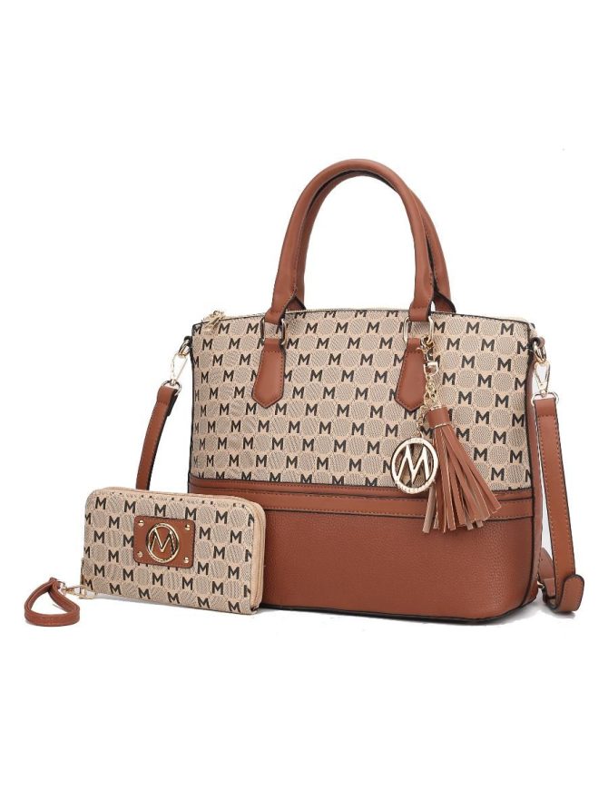 MKF Collection Saylor Circular Print Women Tote Bag & Wristlet Wallet by Mia k - Image 64
