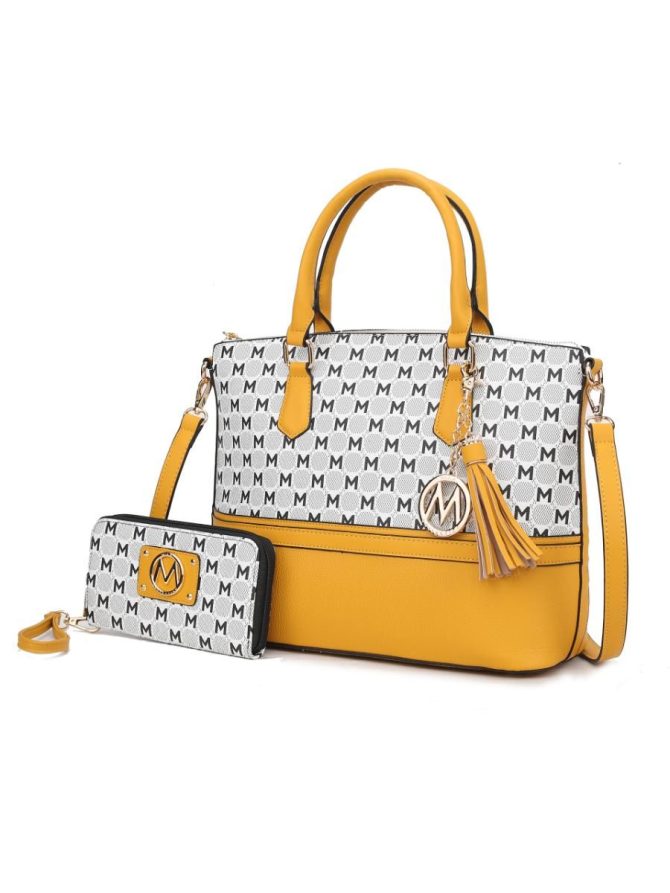 MKF Collection Saylor Circular Print Women Tote Bag & Wristlet Wallet by Mia k - Image 71