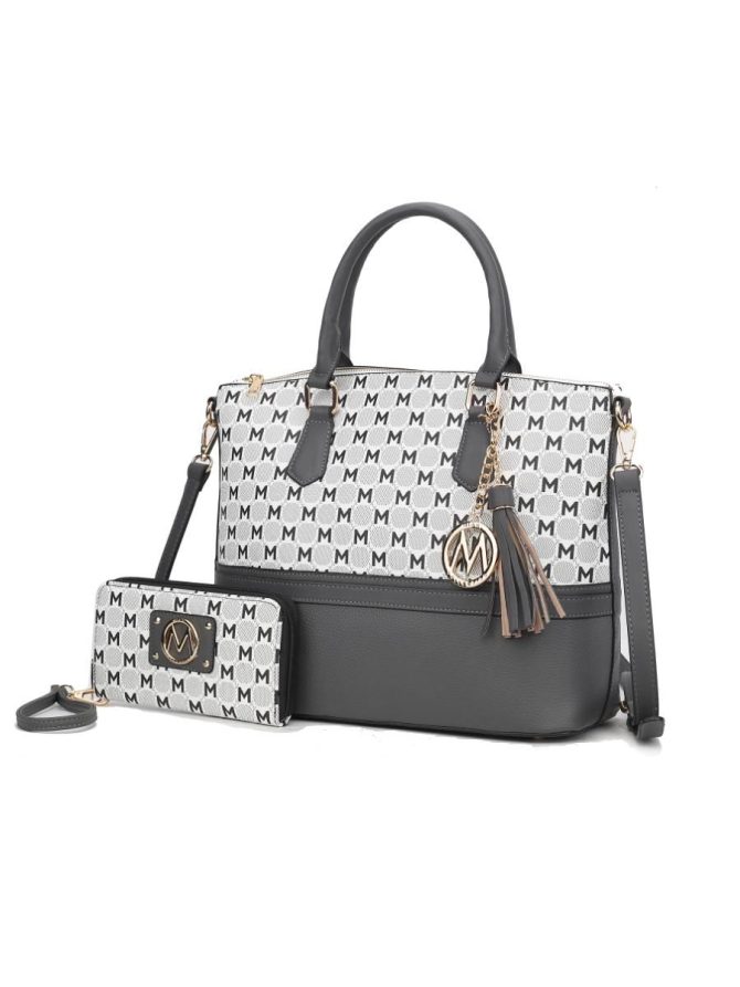 MKF Collection Saylor Circular Print Women Tote Bag & Wristlet Wallet by Mia k - Image 36