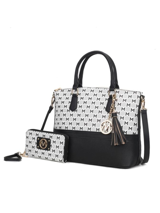 MKF Collection Saylor Circular Print Women Tote Bag & Wristlet Wallet by Mia k - Image 50