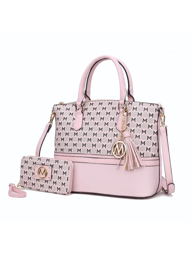 MKF Collection Saylor Circular Print Women Tote Bag & Wristlet Wallet by Mia k - Image 8