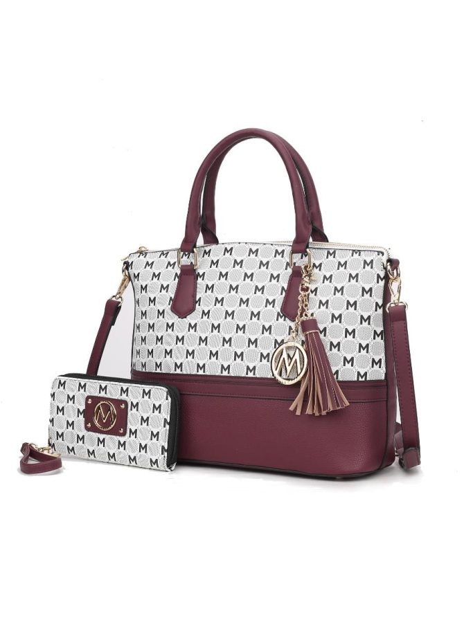 MKF Collection Saylor Circular Print Women Tote Bag & Wristlet Wallet by Mia k - Image 15