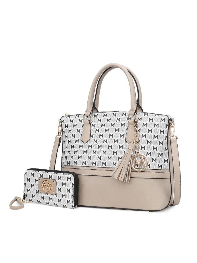 MKF Collection Saylor Circular Print Women Tote Bag & Wristlet Wallet by Mia k - Image 22