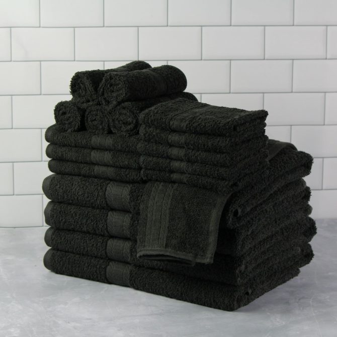 Basic Solid 18-Piece Bath Towel Set Collection - Image 3