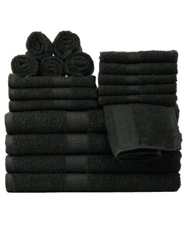 Basic Solid 18-Piece Bath Towel Set Collection