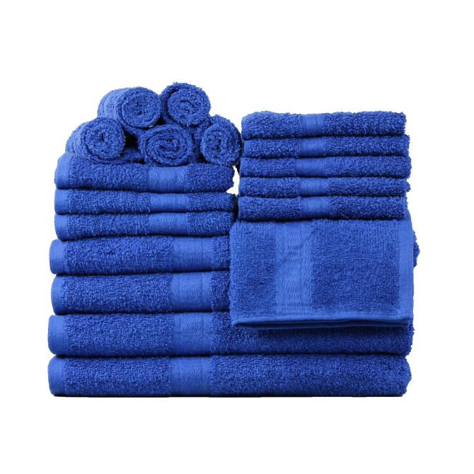 Basic Solid 18-Piece Bath Towel Set Collection - Image 13