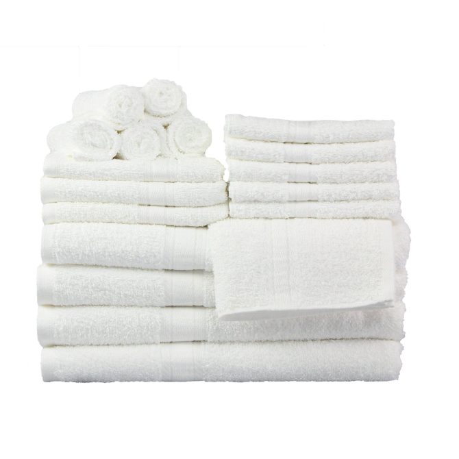Basic Solid 18-Piece Bath Towel Set Collection - Image 33