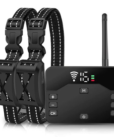 Wireless Electric Dog Fence Waterproof Pet Shock Boundary Containment System Electric Training Collar for Small Medium Large Dogs