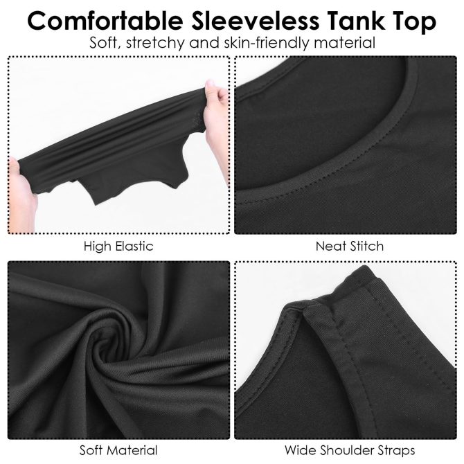 Women Sleeveless Cropped Tank Top High Neck Crop Racer Back Workout Top Machine Washable Summer - Image 14