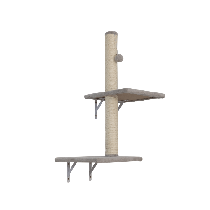 Wall-mounted Cat Tree, Cat Furniture with 2 Cat Condos House, 3 Cat Wall Shelves, 2 Ladder, 1 Cat Perch, Sisal Cat Scratching Posts and Pad - Image 7