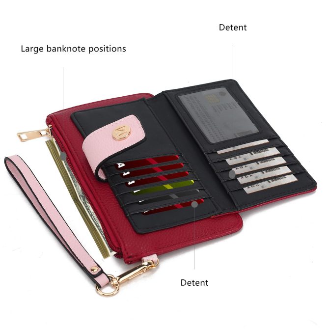 MKF Collection Olympe Vegan Leather Women Wristlet Wallet by Mia K - Image 25