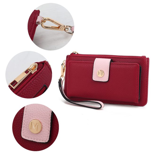 MKF Collection Olympe Vegan Leather Women Wristlet Wallet by Mia K - Image 43