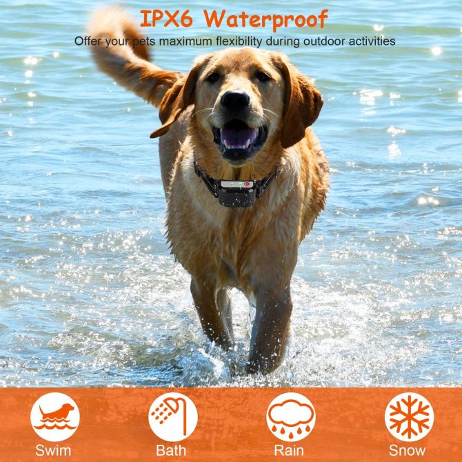 990FT Range Dog Wireless Fence Remote Training Collar IPX6 Waterproof Receiver with 0-9 Levels Beep Vibration Shock Mode 4 Channels Rechargeable Transmitter System - Image 4