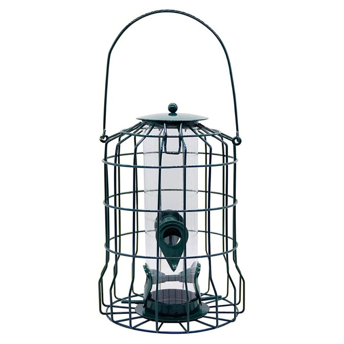 Outdoor Wild Bird Feeder Squirrel-Proof Chew-Proof Metal Hanging Seed Feeder with 4 Feeding Ports for Small Songbirds - Image 9