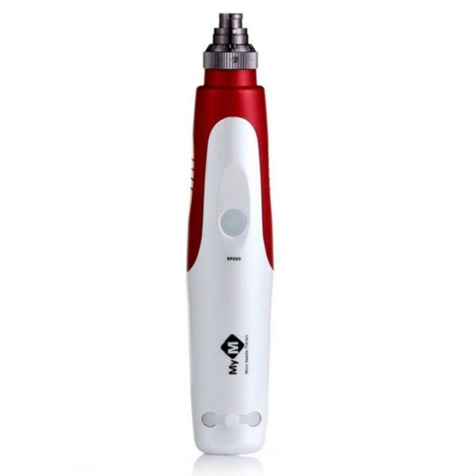 MYM Electric Derma Pen Stamp Auto MicroNeed1e Roller 2x 12Pin Cartridges - Image 5