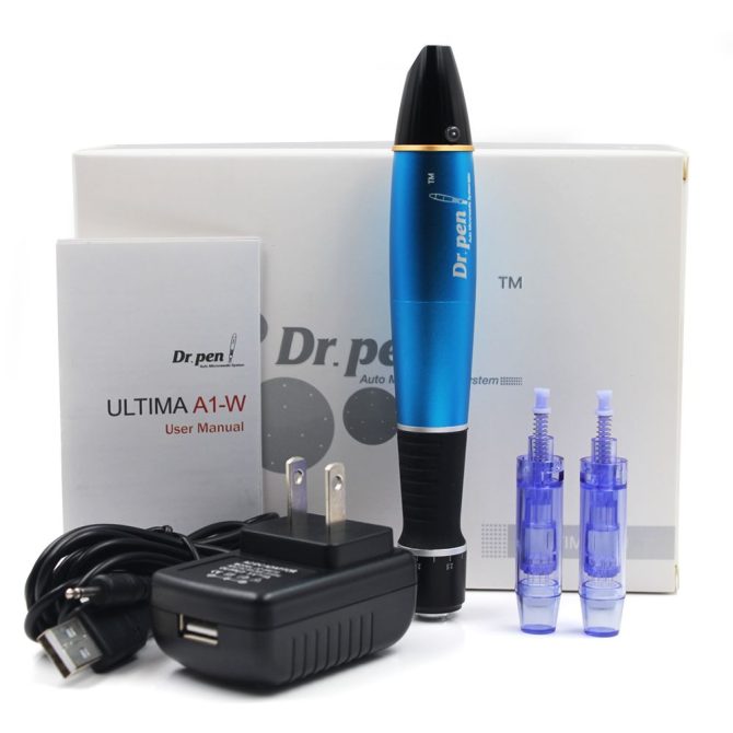 Dr. Pen A1-W Ultima Electric Derma Pen Stamp Auto MicroNeed1e Roller 2x 12Pin Cartridges - Image 2