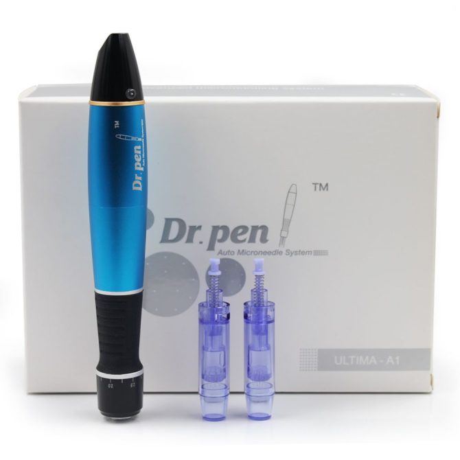 Dr. Pen A1-W Ultima Electric Derma Pen Stamp Auto MicroNeed1e Roller 2x 12Pin Cartridges - Image 3
