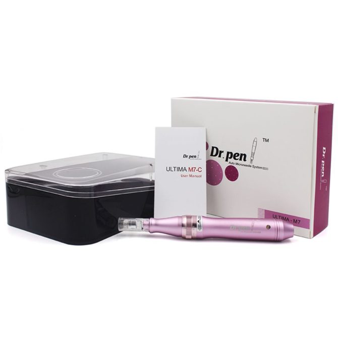 Dr. Pen M7 M7-C Ultima Electric Derma Pen Stamp Auto MicroNeed1e Roller 2x 12Pin Cartridges - Image 2
