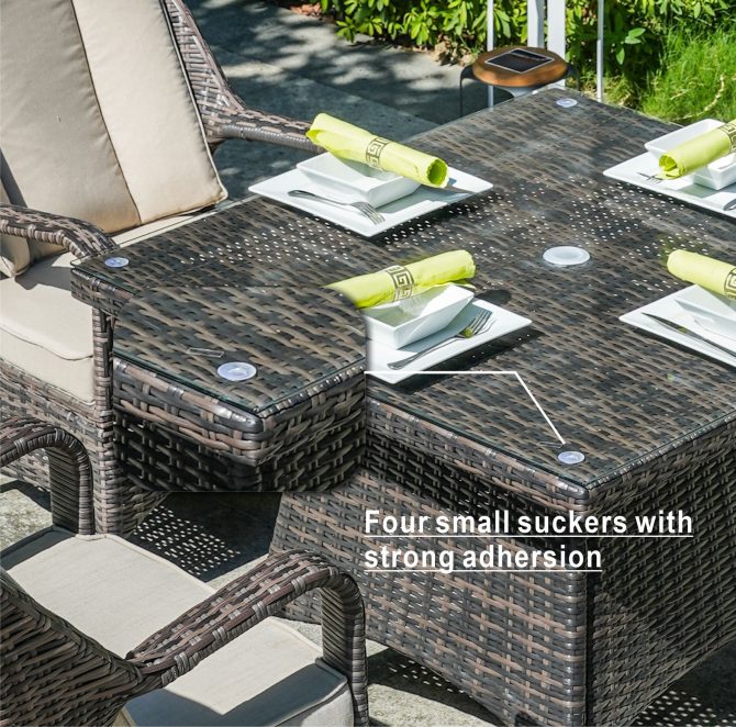 Direct Wicker Malachi Patio Wicker 5 Piece Square Dining Set - Image 2