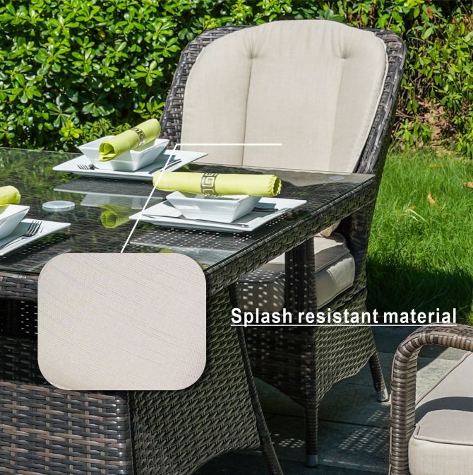 Direct Wicker Malachi Patio Wicker 5 Piece Square Dining Set - Image 3