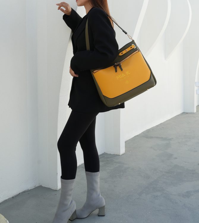 MKF Collection Evie two tone Vegan Leather Women Shoulder bag by Mia k - Image 38