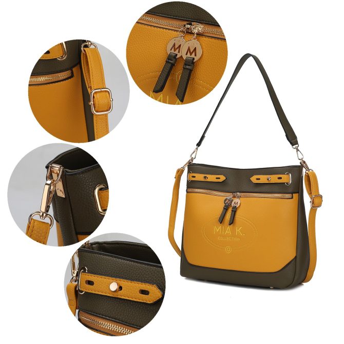 MKF Collection Evie two tone Vegan Leather Women Shoulder bag by Mia k - Image 39