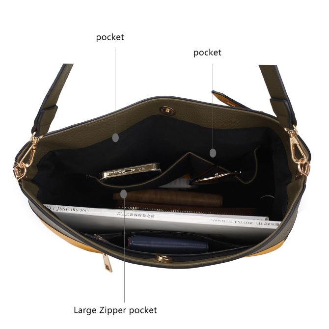 MKF Collection Evie two tone Vegan Leather Women Shoulder bag by Mia k - Image 41