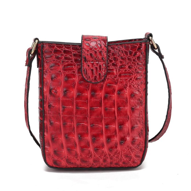 MKF Collection Avery Faux Crocodile Embossed Vegan Leather Women Crossbody Bag by Mia K - Image 61