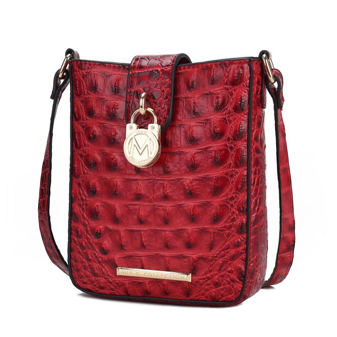 MKF Collection Avery Faux Crocodile Embossed Vegan Leather Women Crossbody Bag by Mia K - Image 58