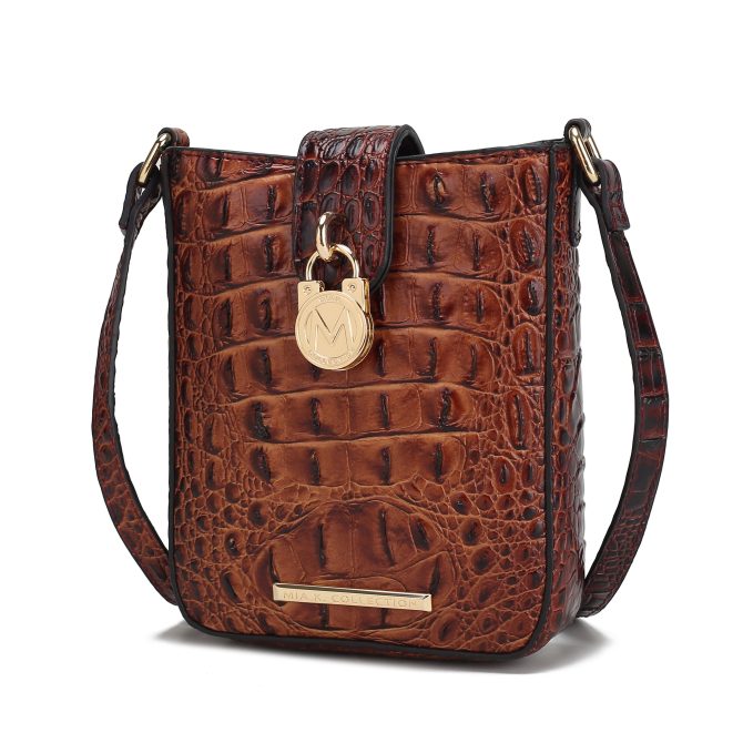 MKF Collection Avery Faux Crocodile Embossed Vegan Leather Women Crossbody Bag by Mia K - Image 46
