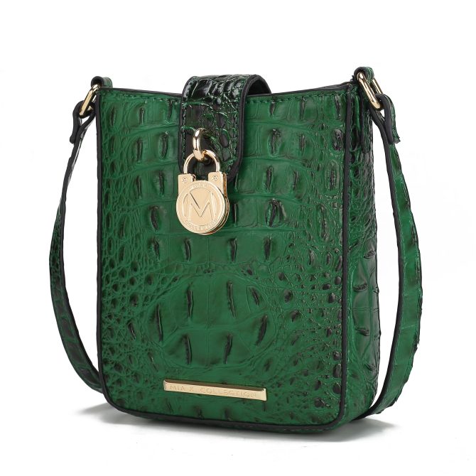 MKF Collection Avery Faux Crocodile Embossed Vegan Leather Women Crossbody Bag by Mia K - Image 28