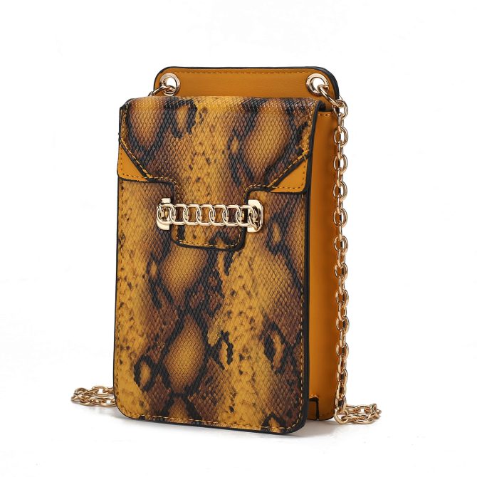 MKF Collection Yael Snake embossed Vegan Leather Phone Crossbody Handbag by Mia K - Image 61