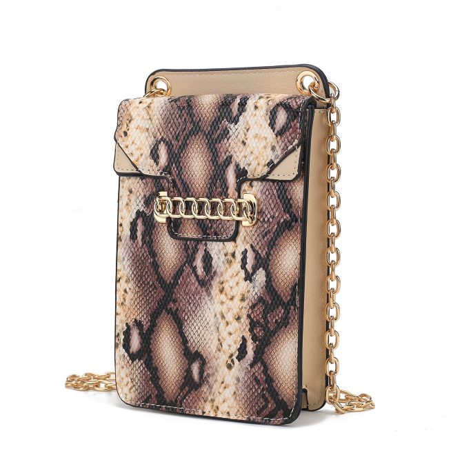 MKF Collection Yael Snake embossed Vegan Leather Phone Crossbody Handbag by Mia K - Image 55