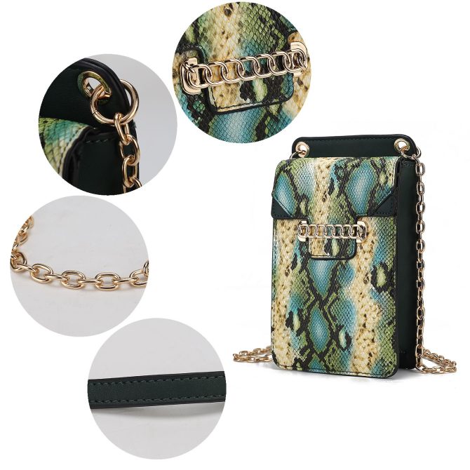 MKF Collection Yael Snake embossed Vegan Leather Phone Crossbody Handbag by Mia K - Image 39