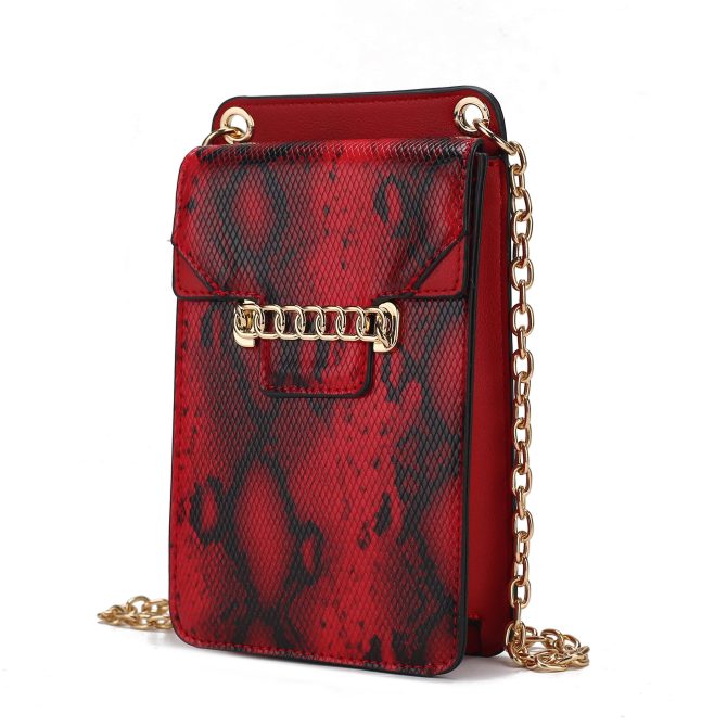 MKF Collection Yael Snake embossed Vegan Leather Phone Crossbody Handbag by Mia K - Image 25