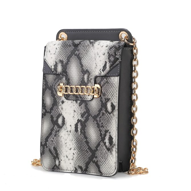 MKF Collection Yael Snake embossed Vegan Leather Phone Crossbody Handbag by Mia K - Image 19