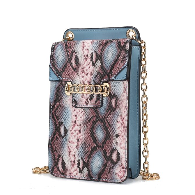 MKF Collection Yael Snake embossed Vegan Leather Phone Crossbody Handbag by Mia K - Image 7