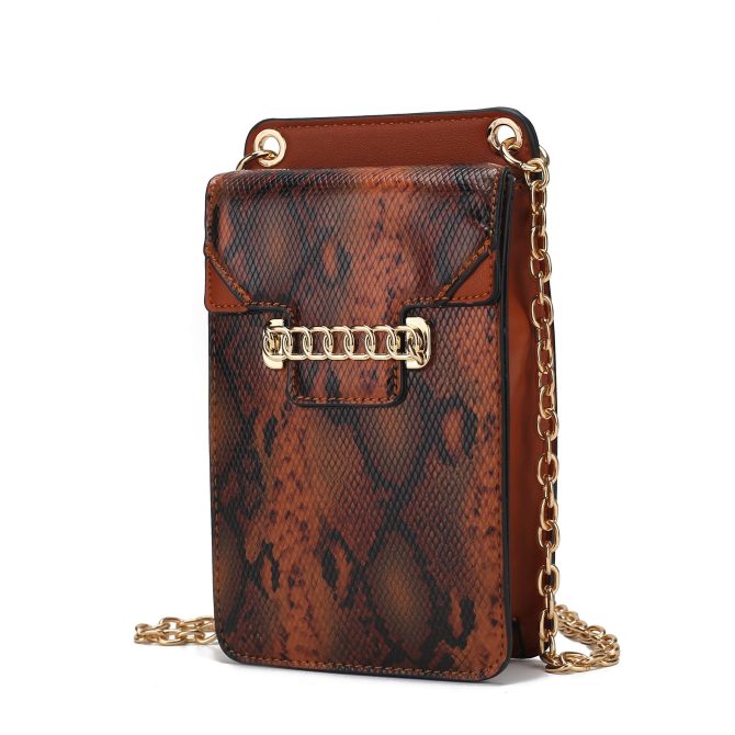 MKF Collection Yael Snake embossed Vegan Leather Phone Crossbody Handbag by Mia K - Image 43