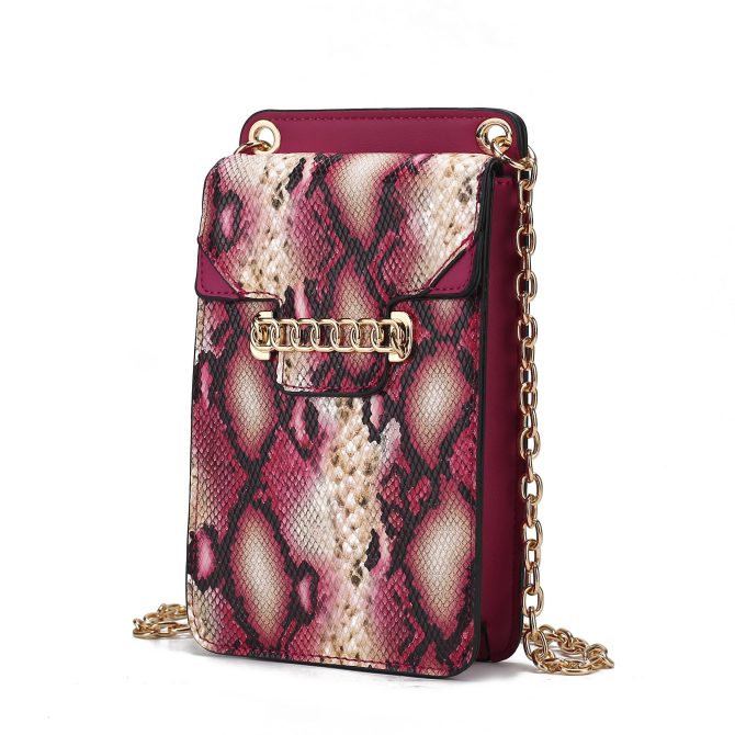 MKF Collection Yael Snake embossed Vegan Leather Phone Crossbody Handbag by Mia K - Image 49
