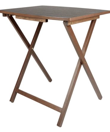 Indoor Oversized Single Folding Tray Table, Espresso, 26" x 23.6" x 17.7"