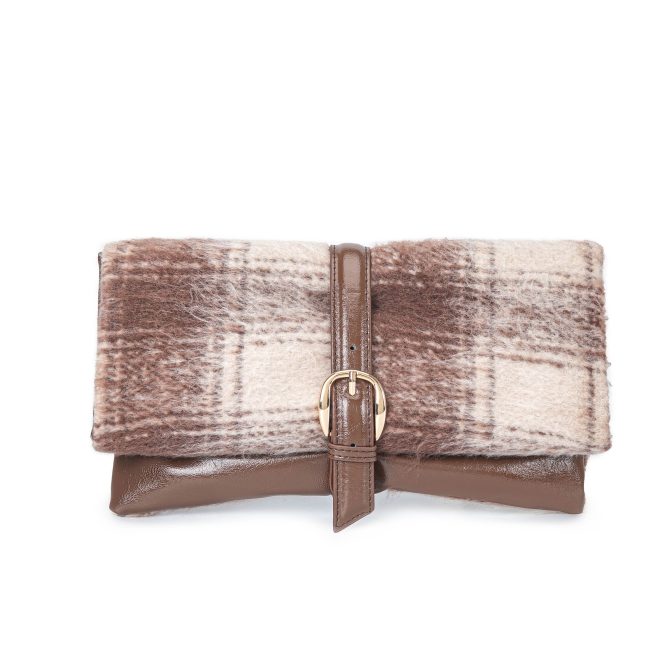 MKF Collection Koumei Wristlet Purse Envelope Snap, Convertible Shoulder Bag Faux Shearling by Mia K. - Image 9