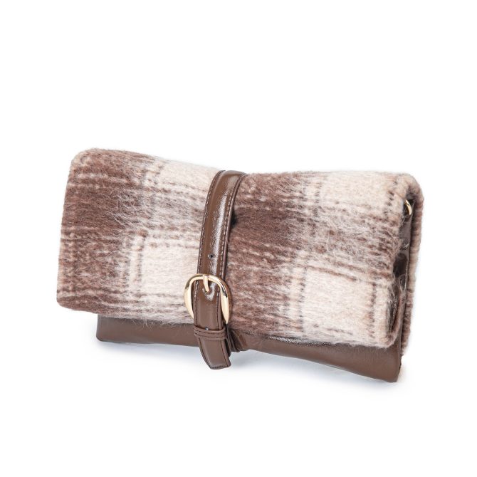 MKF Collection Koumei Wristlet Purse Envelope Snap, Convertible Shoulder Bag Faux Shearling by Mia K. - Image 8
