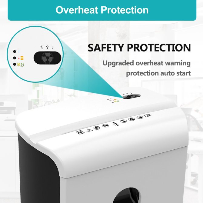 Woolsche Paper Shredder, P-4 Security Level,15-Sheet Cross Cut with 5.8-Gallon Pull Out Bin, Shred Paper and Credit Card/CD for Office Use - Image 4
